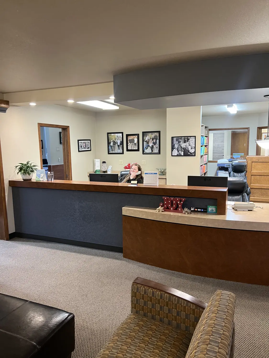 Reception area at Collins Family Dentistry in Cheney